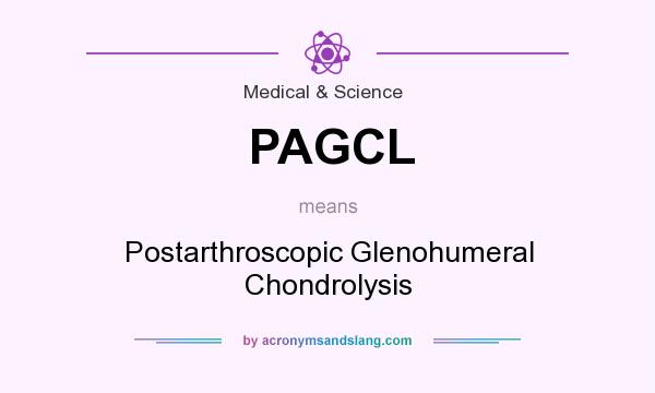 What does PAGCL mean? It stands for Postarthroscopic Glenohumeral Chondrolysis