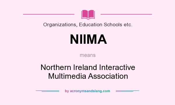 What does NIIMA mean? It stands for Northern Ireland Interactive Multimedia Association