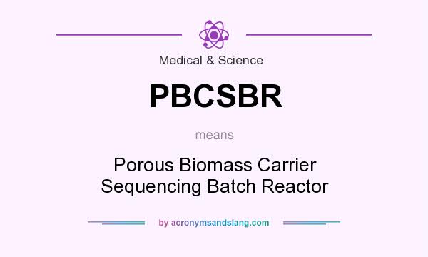 What does PBCSBR mean? It stands for Porous Biomass Carrier Sequencing Batch Reactor
