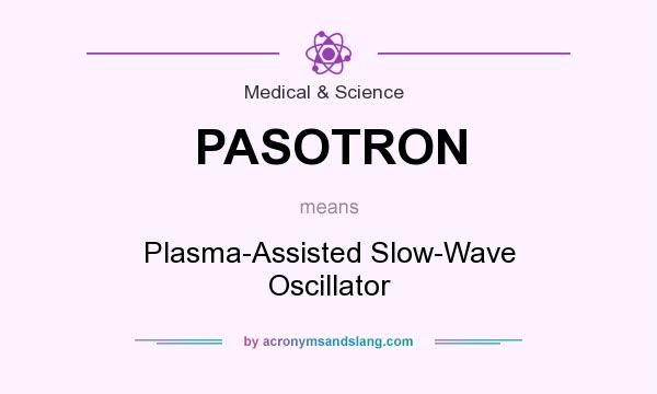 What does PASOTRON mean? It stands for Plasma-Assisted Slow-Wave Oscillator
