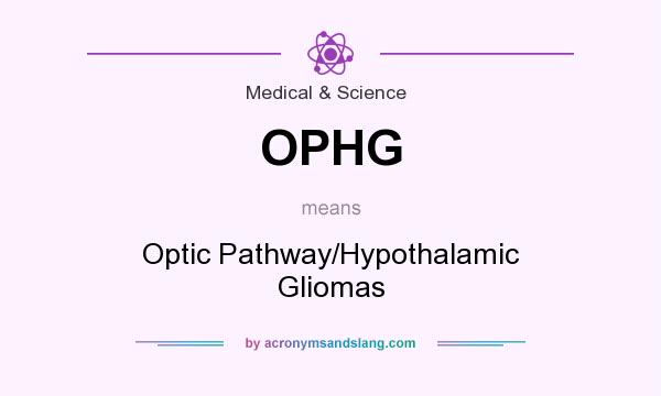 What does OPHG mean? It stands for Optic Pathway/Hypothalamic Gliomas