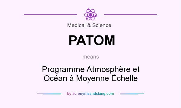 What does PATOM mean? It stands for Programme Atmosphère et Océan à Moyenne Échelle