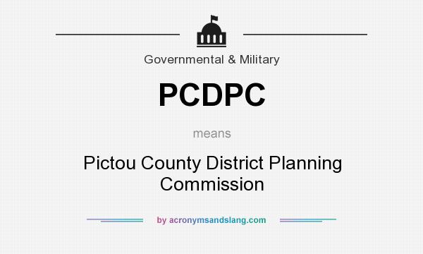 What does PCDPC mean? It stands for Pictou County District Planning Commission