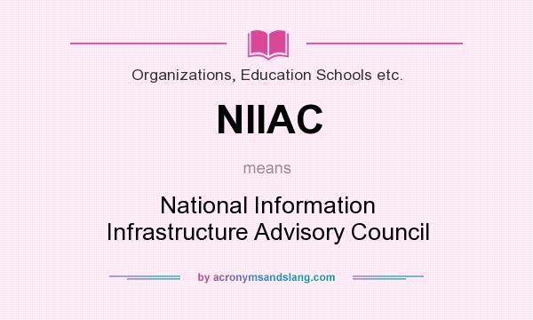 What does NIIAC mean? It stands for National Information Infrastructure Advisory Council