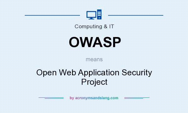 What does OWASP mean? It stands for Open Web Application Security Project