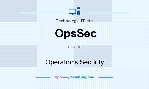What does OpsSec mean? It stands for Operations Security