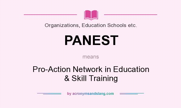 What does PANEST mean? It stands for Pro-Action Network in Education & Skill Training