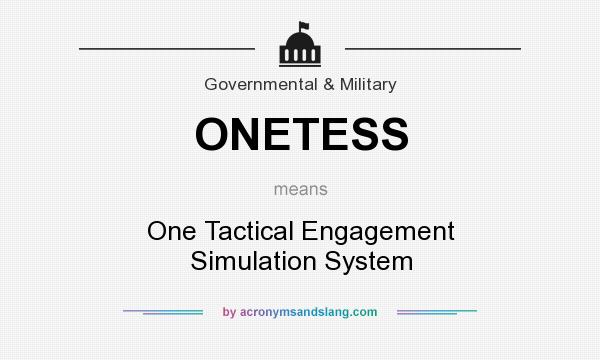 What does ONETESS mean? It stands for One Tactical Engagement Simulation System