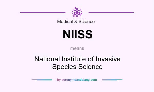 What does NIISS mean? It stands for National Institute of Invasive Species Science