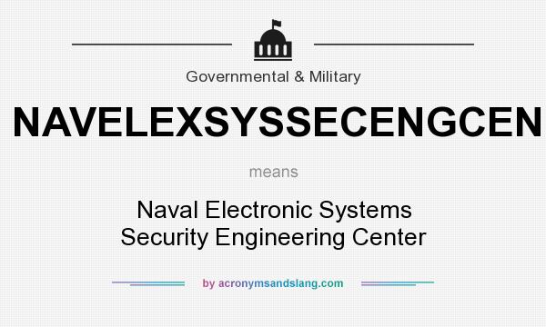 What does NAVELEXSYSSECENGCEN mean? It stands for Naval Electronic Systems Security Engineering Center