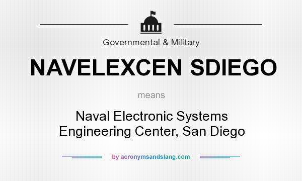 What does NAVELEXCEN SDIEGO mean? It stands for Naval Electronic Systems Engineering Center, San Diego