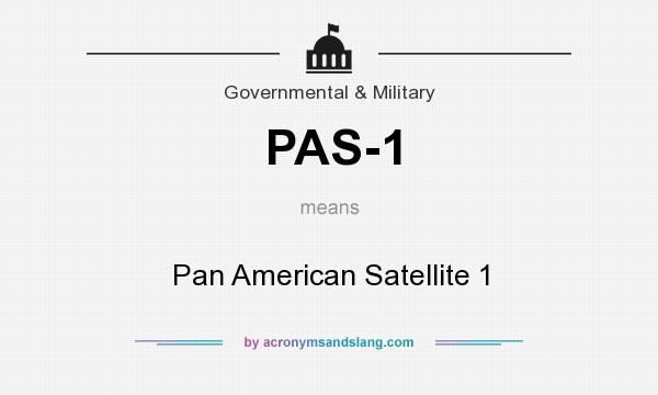 What does PAS-1 mean? It stands for Pan American Satellite 1