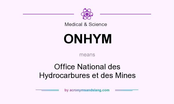 What does ONHYM mean? It stands for Office National des Hydrocarbures et des Mines