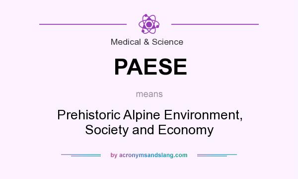 What does PAESE mean? It stands for Prehistoric Alpine Environment, Society and Economy