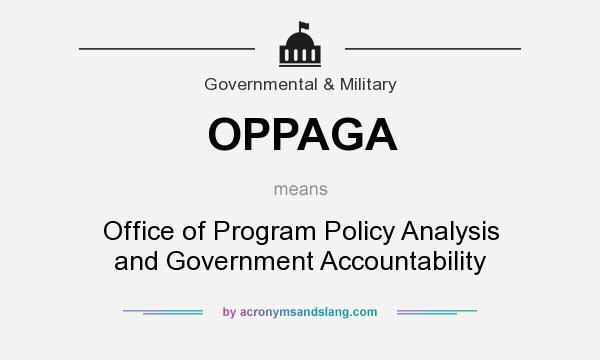What does OPPAGA mean? It stands for Office of Program Policy Analysis and Government Accountability