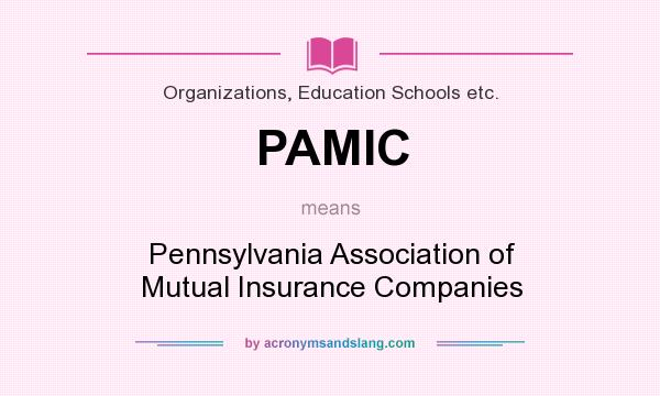 What does PAMIC mean? It stands for Pennsylvania Association of Mutual Insurance Companies