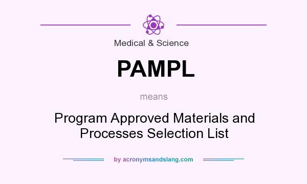 What does PAMPL mean? It stands for Program Approved Materials and Processes Selection List