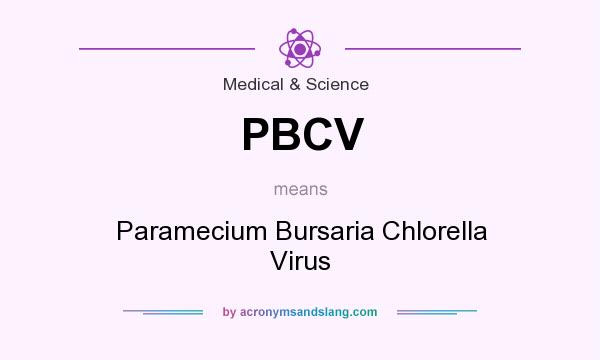 What does PBCV mean? It stands for Paramecium Bursaria Chlorella Virus