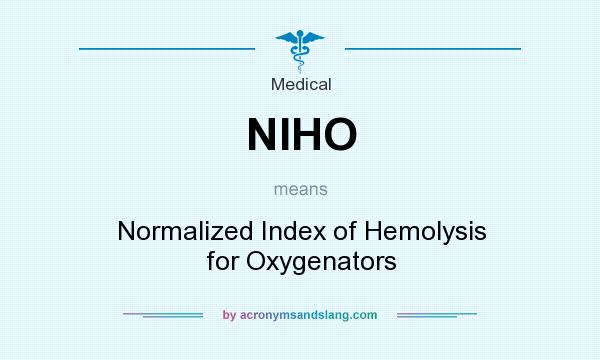 What does NIHO mean? It stands for Normalized Index of Hemolysis for Oxygenators