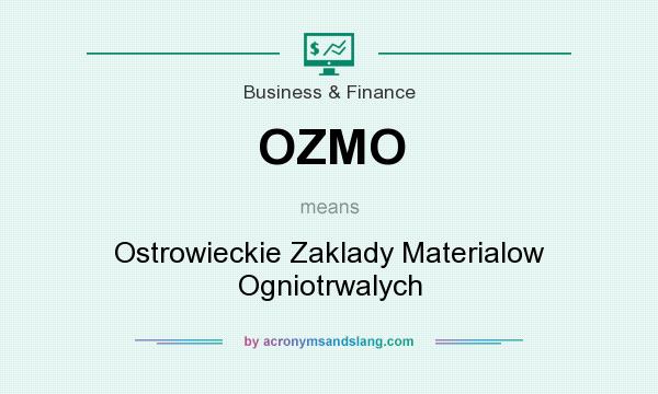 What does OZMO mean? It stands for Ostrowieckie Zaklady Materialow Ogniotrwalych