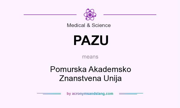 What does PAZU mean? It stands for Pomurska Akademsko Znanstvena Unija