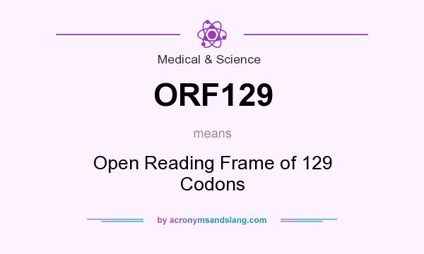 What does ORF129 mean? It stands for Open Reading Frame of 129 Codons