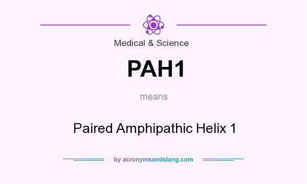 What does PAH1 mean? It stands for Paired Amphipathic Helix 1