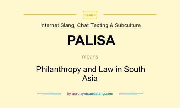 What does PALISA mean? It stands for Philanthropy and Law in South Asia