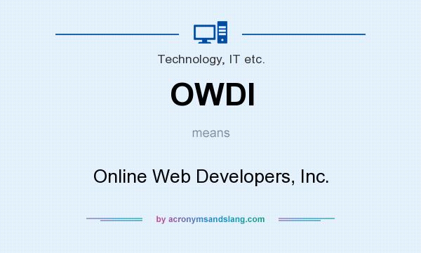 What does OWDI mean? It stands for Online Web Developers, Inc.