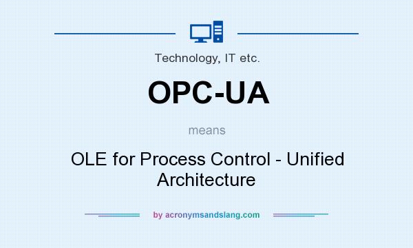 What does OPC-UA mean? It stands for OLE for Process Control - Unified Architecture