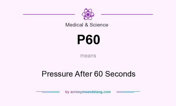 What does P60 mean? It stands for Pressure After 60 Seconds