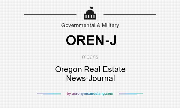 What does OREN-J mean? It stands for Oregon Real Estate News-Journal