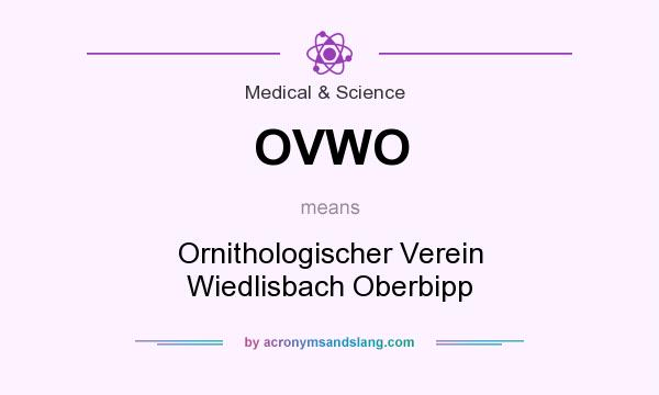 What does OVWO mean? It stands for Ornithologischer Verein Wiedlisbach Oberbipp