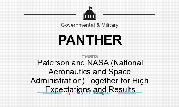What does PANTHER mean? It stands for Paterson and NASA (National Aeronautics and Space Administration) Together for High Expectations and Results