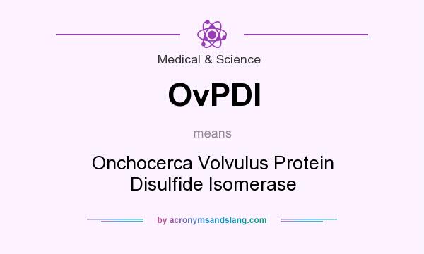 What does OvPDI mean? It stands for Onchocerca Volvulus Protein Disulfide Isomerase