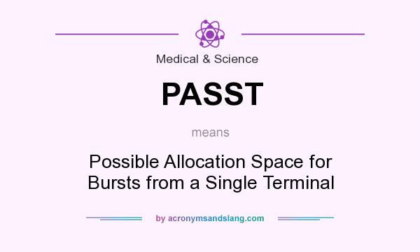 What does PASST mean? It stands for Possible Allocation Space for Bursts from a Single Terminal