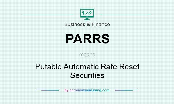 What does PARRS mean? It stands for Putable Automatic Rate Reset Securities