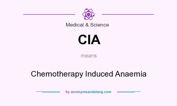 What does CIA mean? It stands for Chemotherapy Induced Anaemia