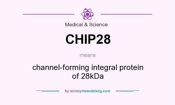 What does CHIP28 mean? It stands for channel-forming integral protein of 28kDa
