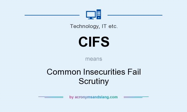 What does CIFS mean? It stands for Common Insecurities Fail Scrutiny