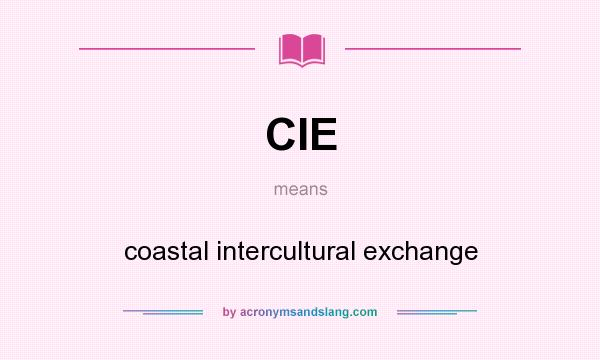 What does CIE mean? It stands for coastal intercultural exchange