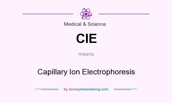What does CIE mean? It stands for Capillary Ion Electrophoresis