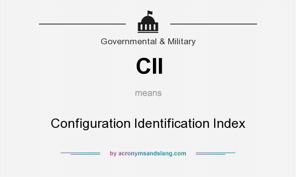 What does CII mean? It stands for Configuration Identification Index