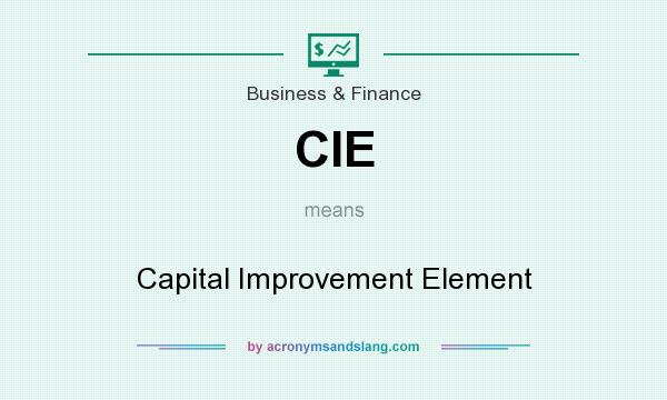 What does CIE mean? It stands for Capital Improvement Element