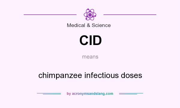 What does CID mean? It stands for chimpanzee infectious doses