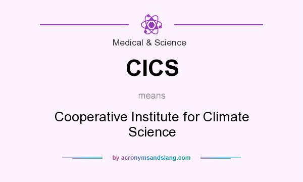 What does CICS mean? It stands for Cooperative Institute for Climate Science