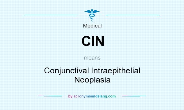 What does CIN mean? It stands for Conjunctival Intraepithelial Neoplasia