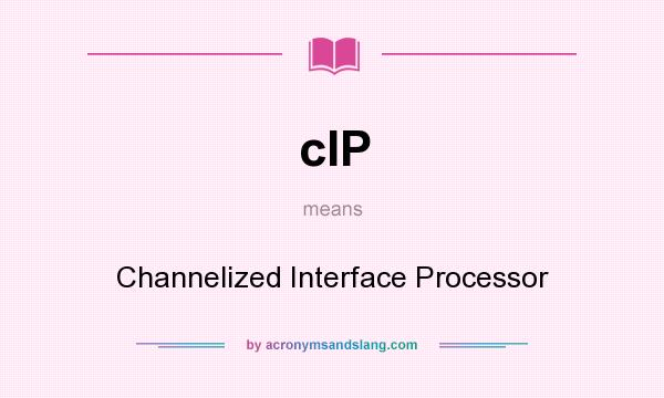 What does cIP mean? It stands for Channelized Interface Processor