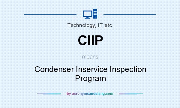 What does CIIP mean? It stands for Condenser Inservice Inspection Program