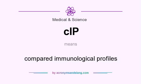 What does cIP mean? It stands for compared immunological profiles